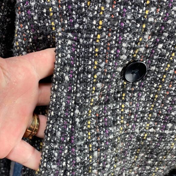 GAP Tweed Wool Blend Double Breasted Pea Coat Sz M - Picture 5 of 9